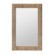 bali & pari Geralyn Japandi Natural Seagrass Rectangular Wall Mirror